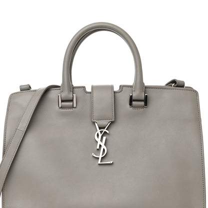 Saint Laurent Calfskin Small Monogram Cabas Grey 8 of 12