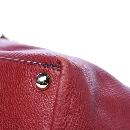 Valentino Garavani Grained Calfskin Va Va Voom Tote Dark Red 10 of 16