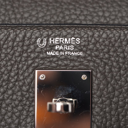 Hermes Taurillon Clemence Horseshoe Kelly Retourne 32 Graphite Tosca 23 of 41