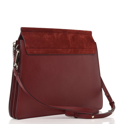 Chloe Calfskin Suede Medium Faye Shoulder Bag Plum Purple 3 of 7
