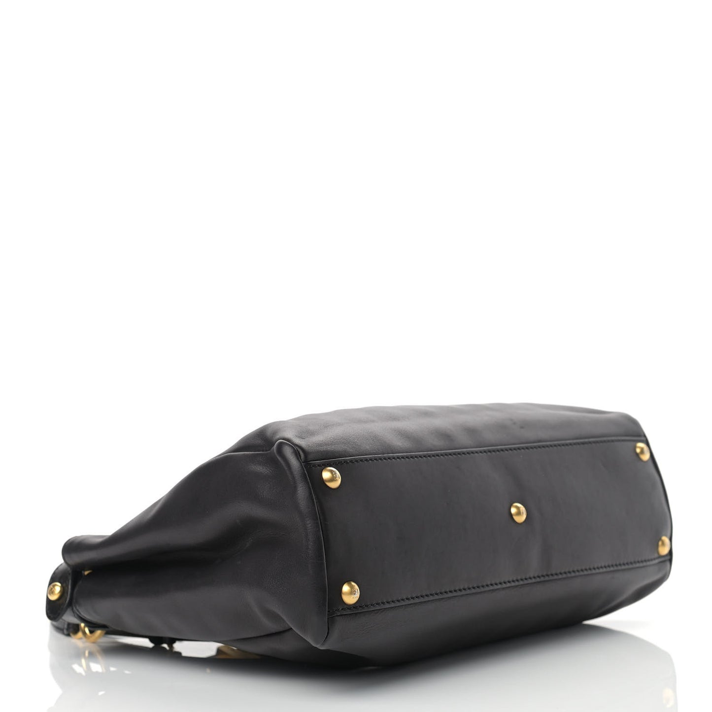 Vitello Saddle Medium Peekaboo Iconic Satchel Black