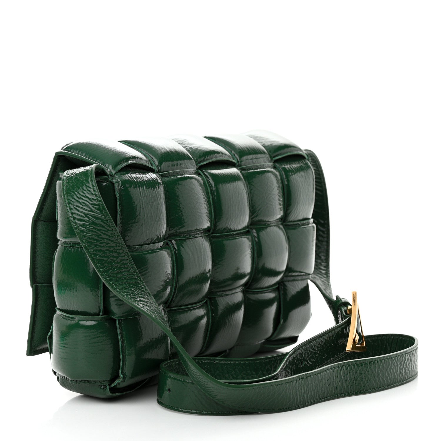 Bottega Veneta Textured Deerskin Maxi Intrecciato Padded Cassette Crossbody Bag Raintree 3 of 10