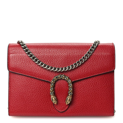Gucci Calfskin Mini Dionysus Chain Wallet Hibiscus Red 1 of 11