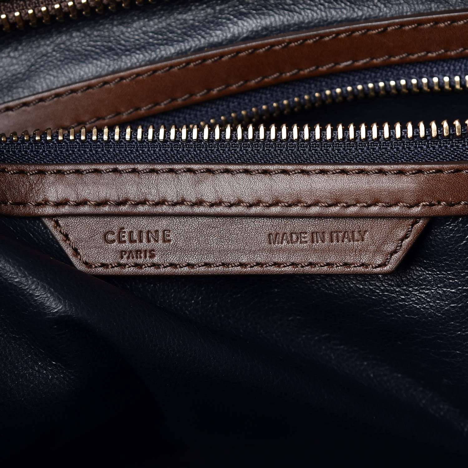 Celine Smooth Calfskin Mini Tri-Color Luggage Navy 6 of 17