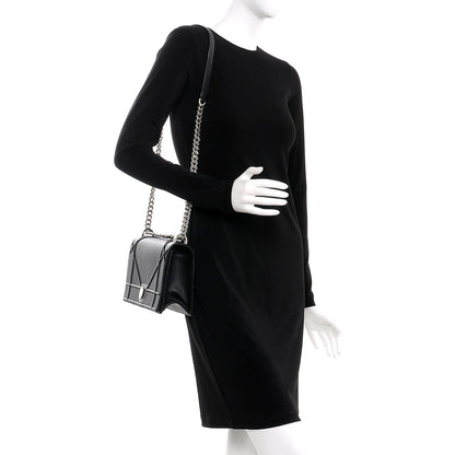 Christian Dior Grained Calfskin Medium Diorama Flap Bag Black 2 of 8