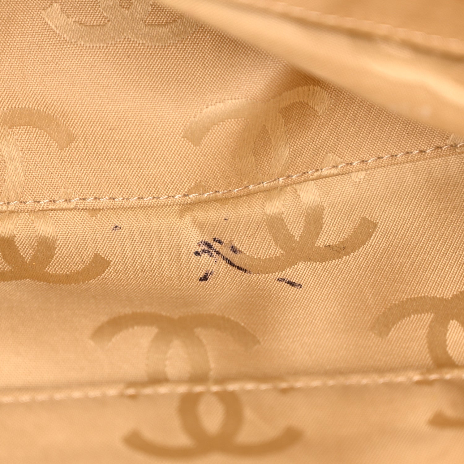 Chanel Caviar CC Stitched Medium Tote Beige 11 of 13