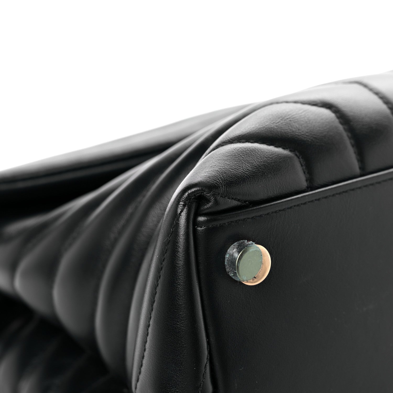 Saint Laurent Calfskin Y Quilted Monogram Large Loulou Chain Satchel Black 8 of 17