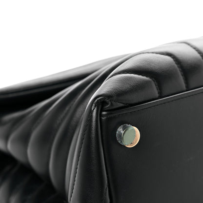 Saint Laurent Calfskin Y Quilted Monogram Large Loulou Chain Satchel Black 8 of 17