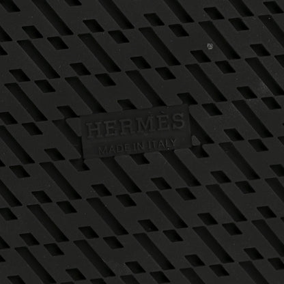 Hermes Suede Calfskin Go Mules 37.5 Black 7 of 10