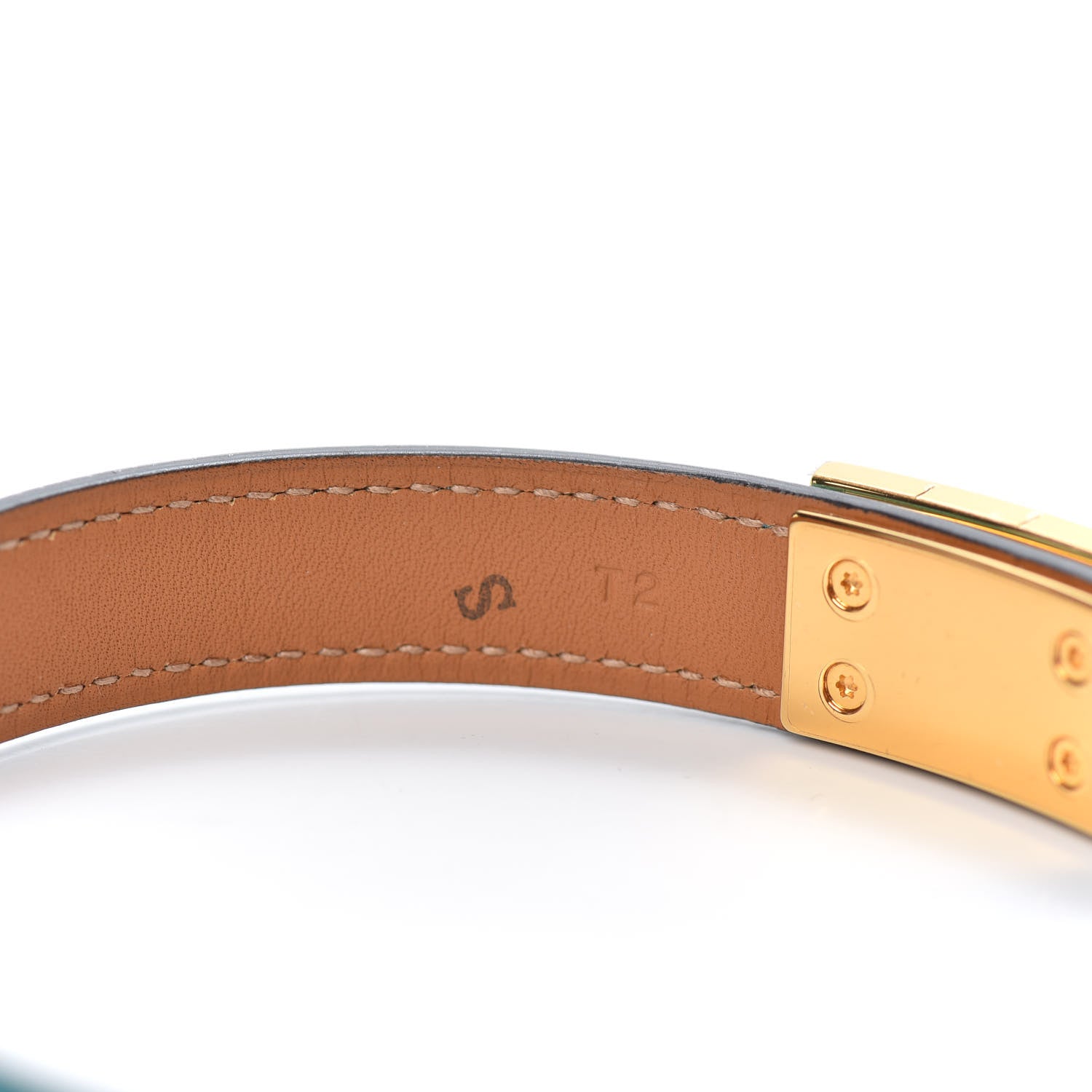 Hermes Epsom Drag Double Tour Bracelet T2 Bleu Paon 5 of 8