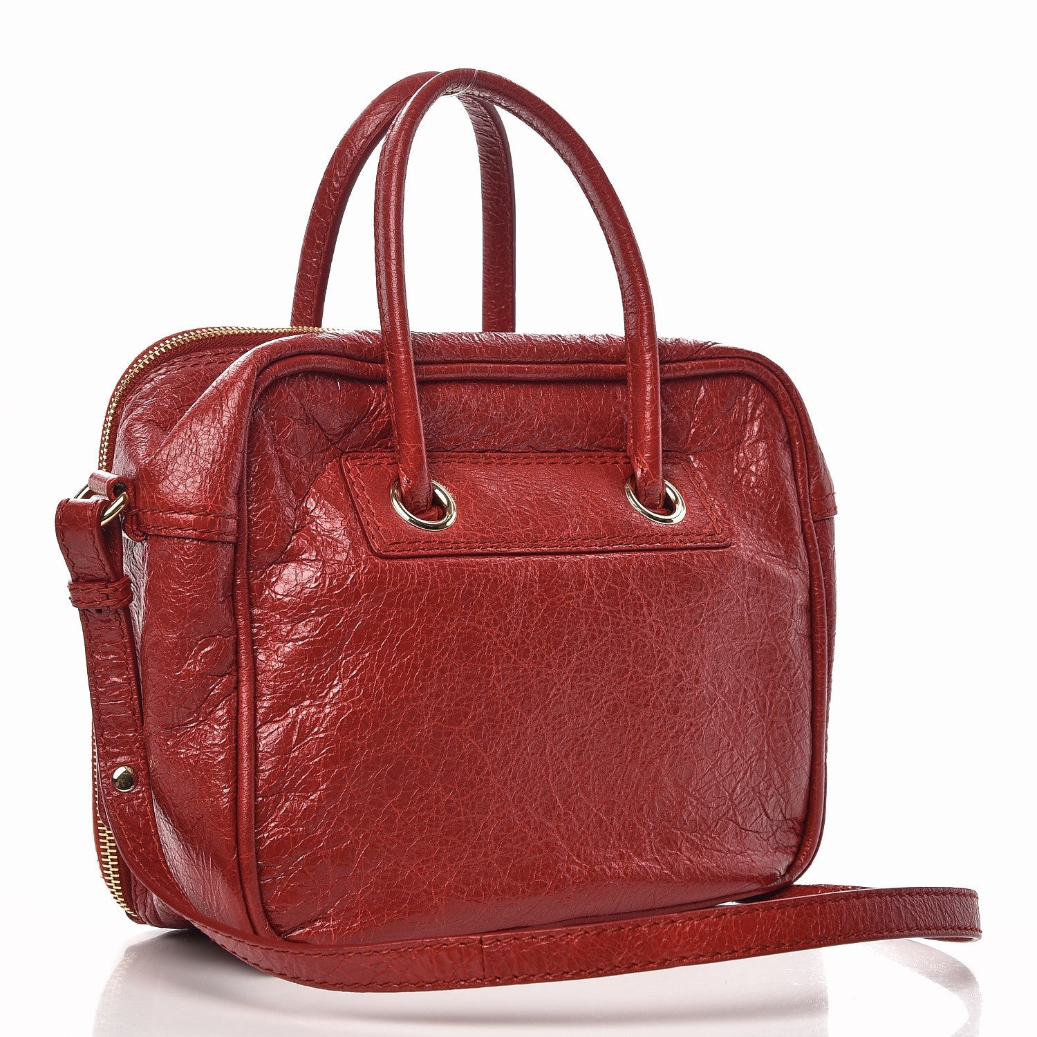 Balenciaga Agneau S Blanket Square Tote Rouge Brique 3 of 7