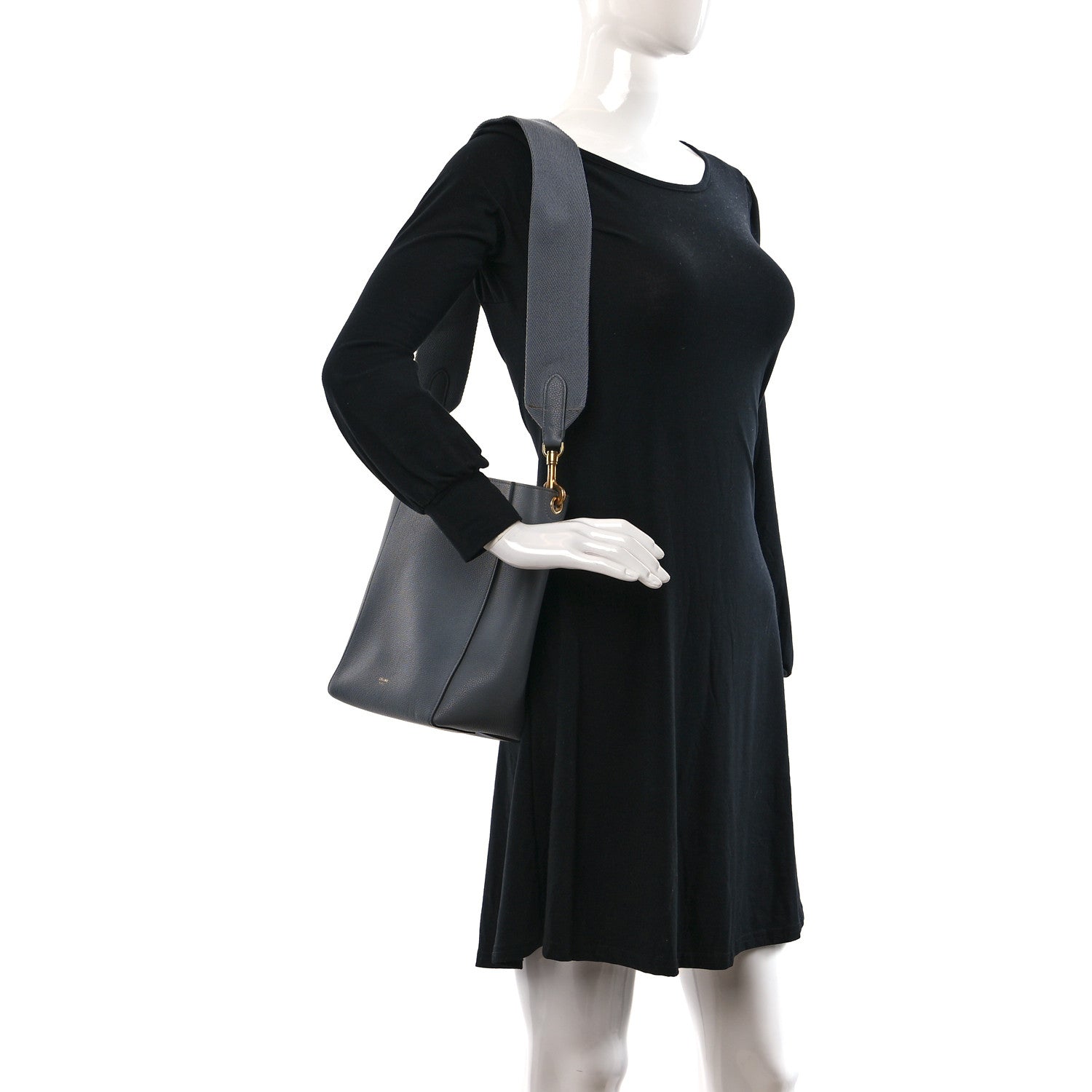 Celine Soft Grained Calfskin Small Sangle Bucket Bag Kohl 2 of 8