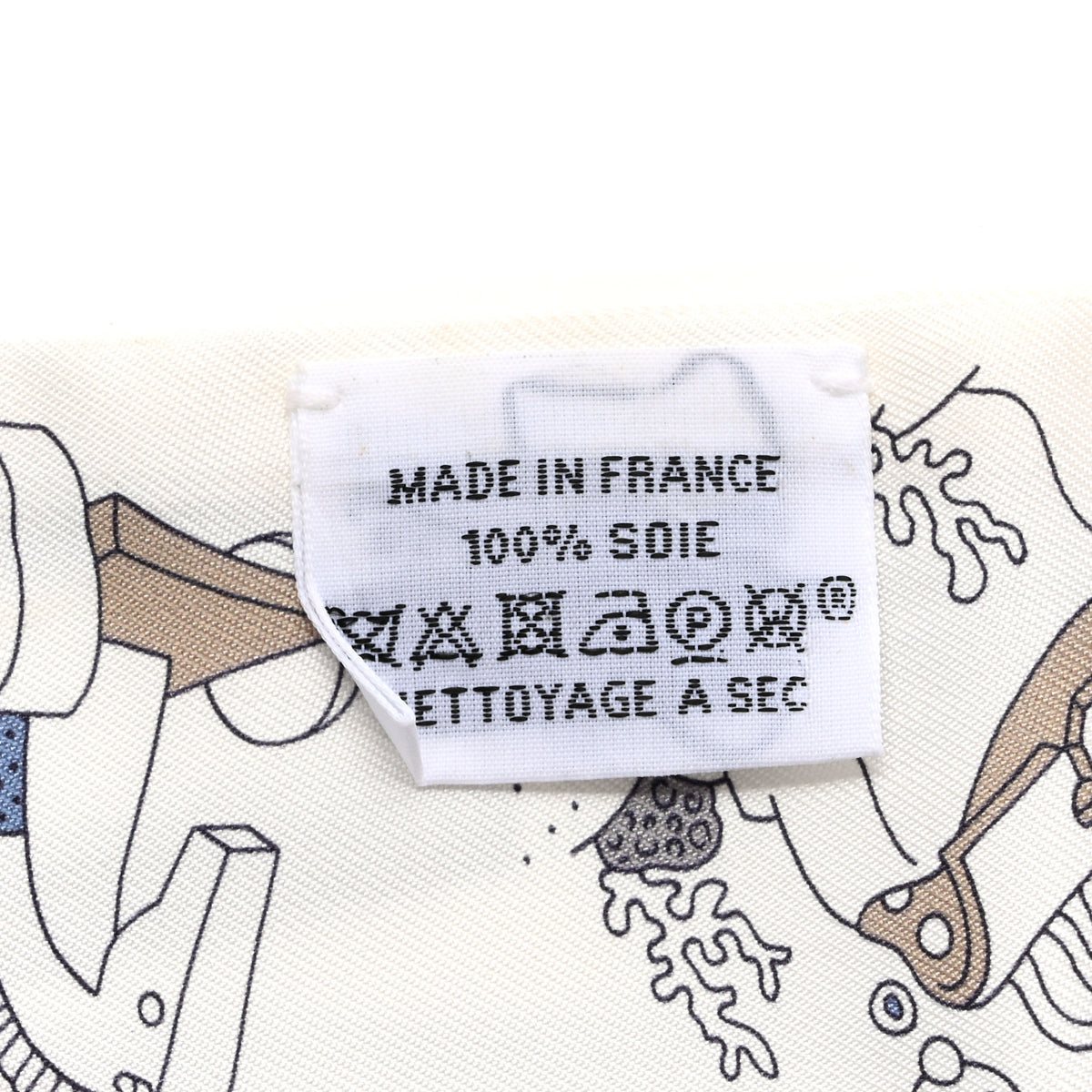 Hermes Silk A Vos Crayons Twilly White Gris Bleu Jean 4 of 5