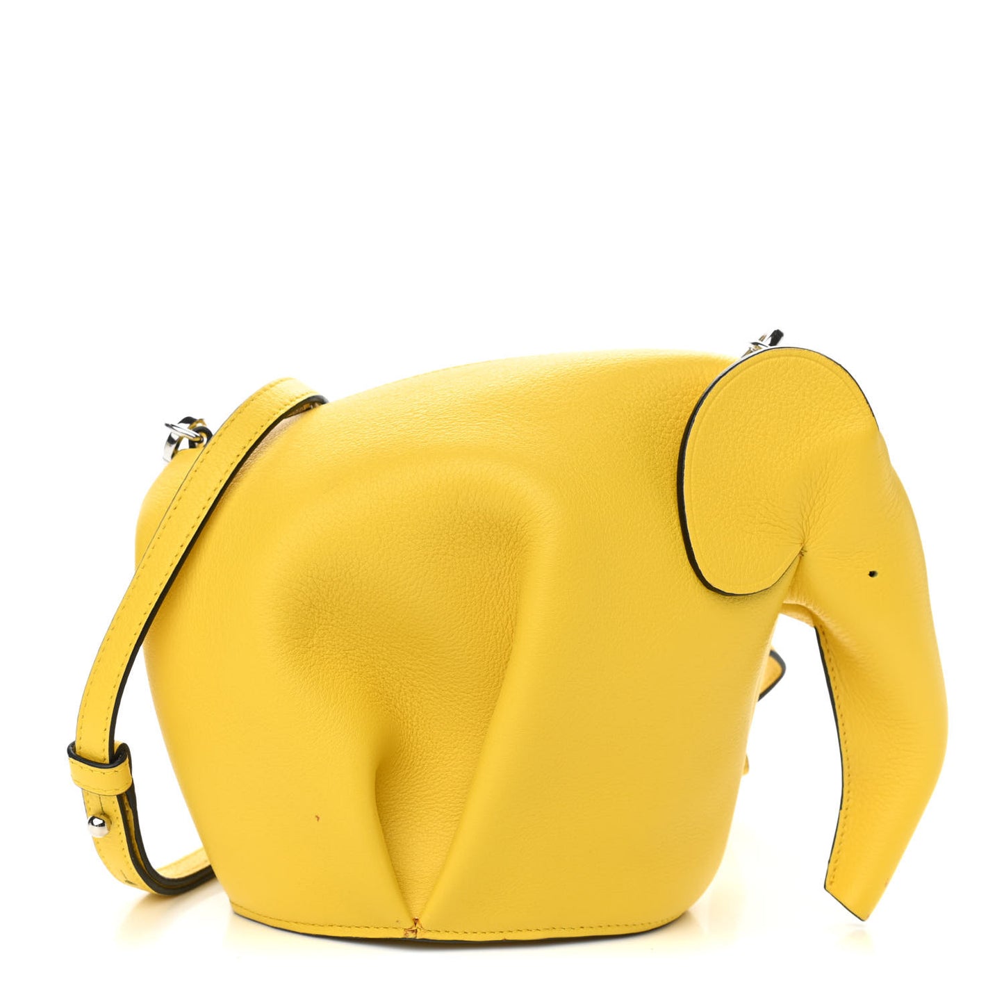 Calfskin Mini Elephant Crossbody Bag Yellow