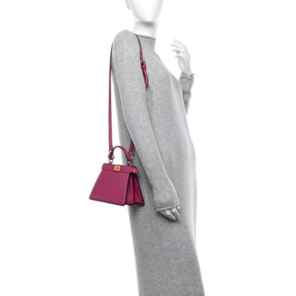 Fendi Shiny Nappa Petite Peekaboo I SEE U Satchel Ciclamino Pilar 2 of 10