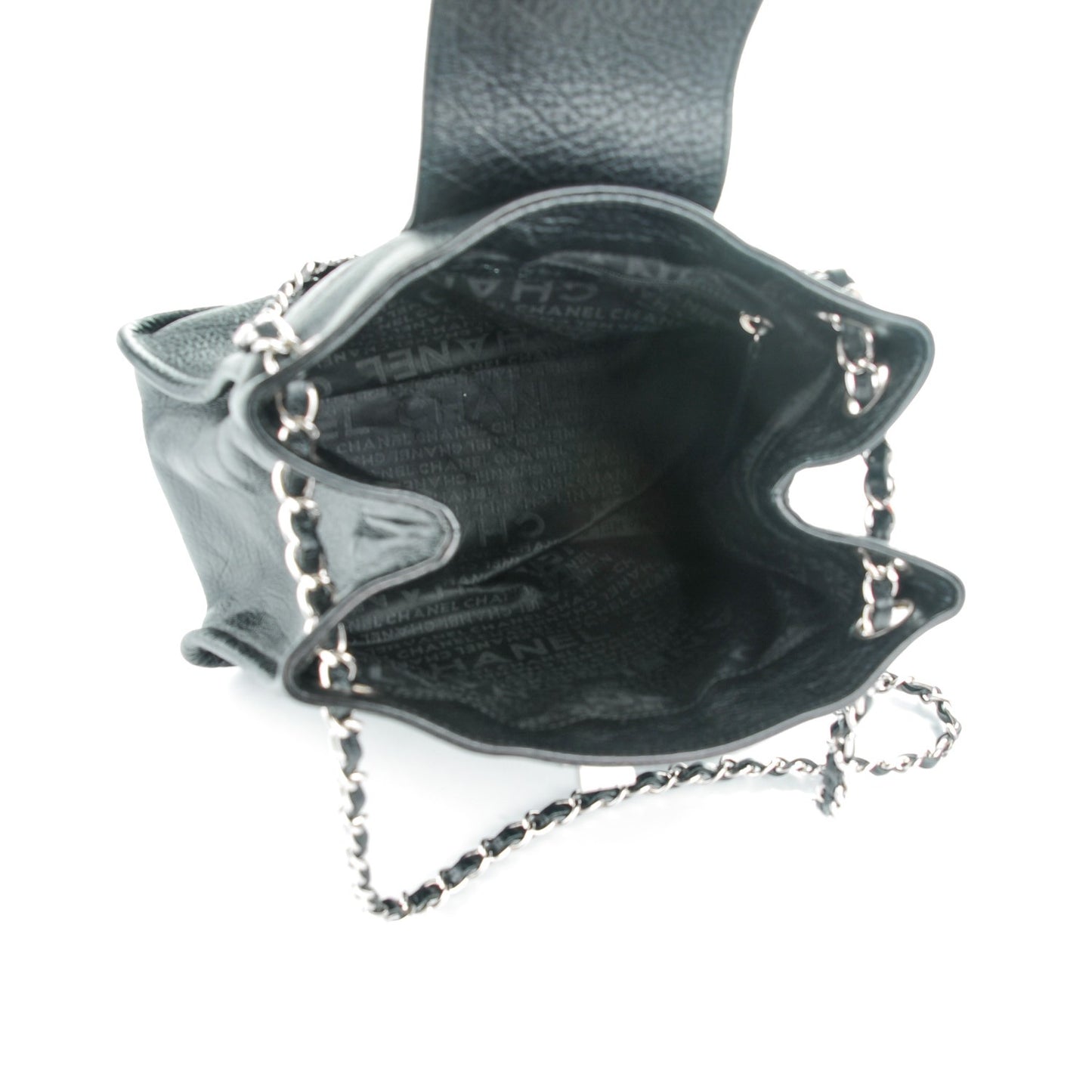 Calfskin Mademoiselle Shoulder Bag Black