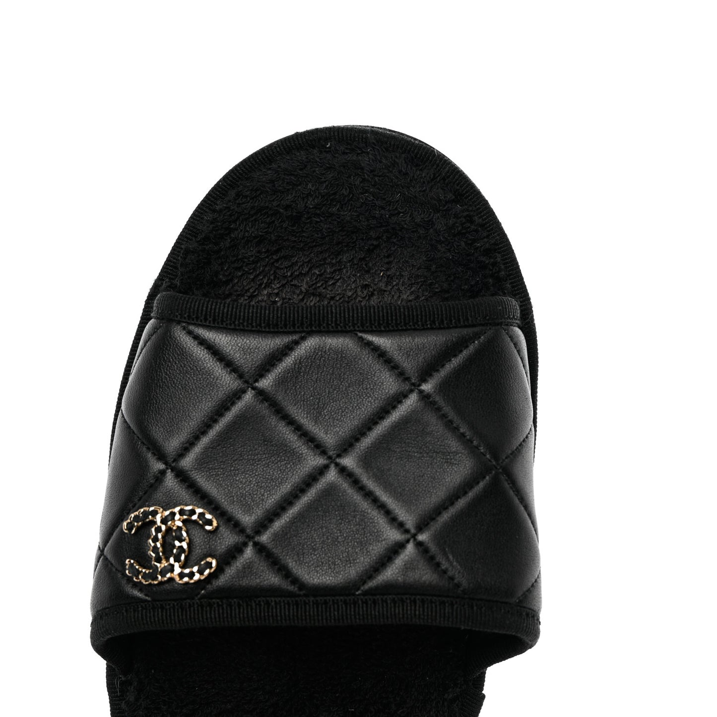 Lambskin CC Flat Mules M Black