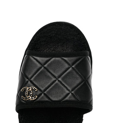 Chanel Lambskin CC Flat Mules M Black 17 of 18