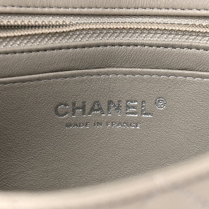 Chanel Lambskin Quilted Mini Rectangular Flap Grey 6 of 13