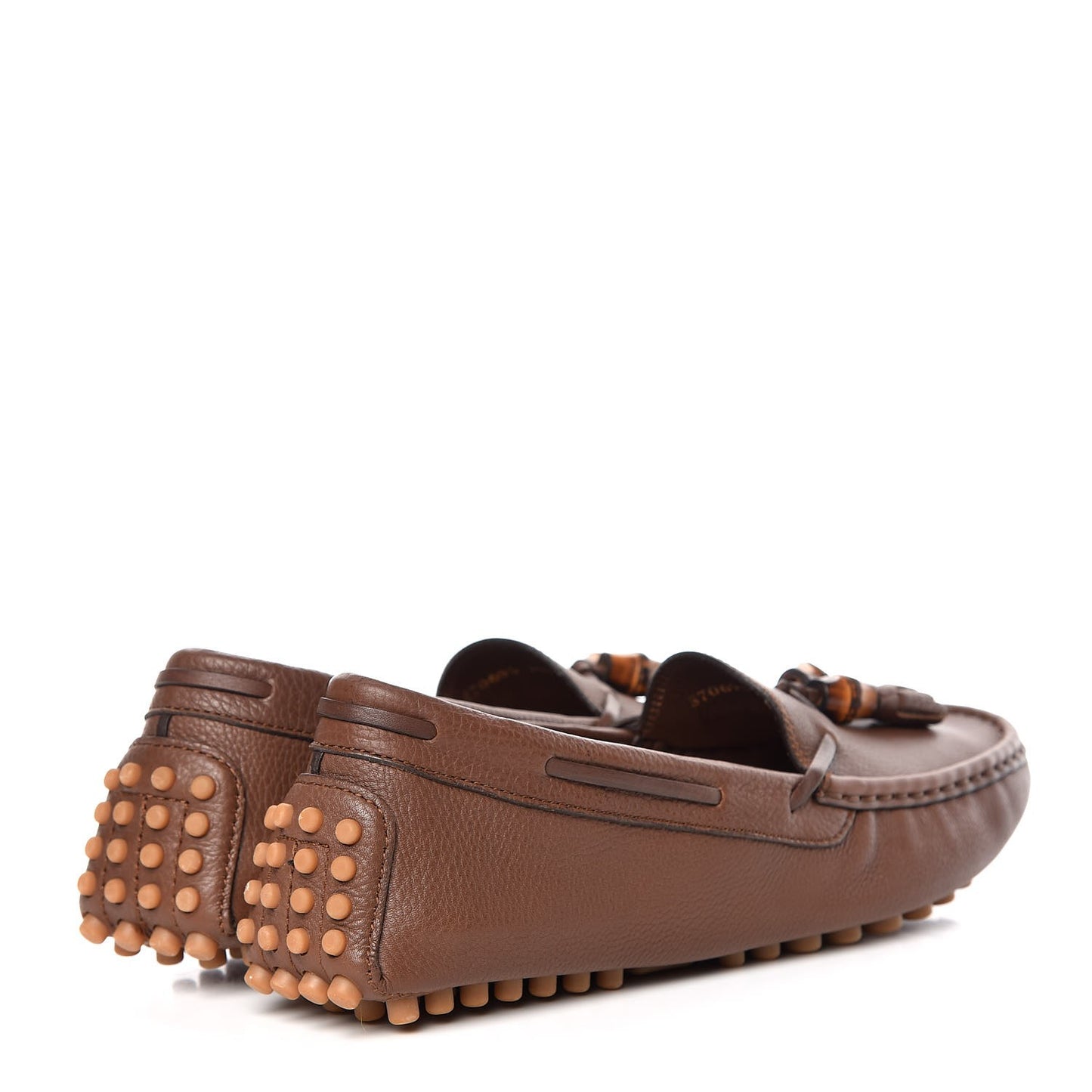 Hebron Calfskin Womens Bamboo Tassel Driver Loafers 39 New Oak