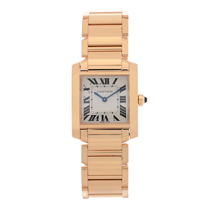 Cartier 18K Pink Gold 25mm Tank Francaise Quartz Watch 1 of 5