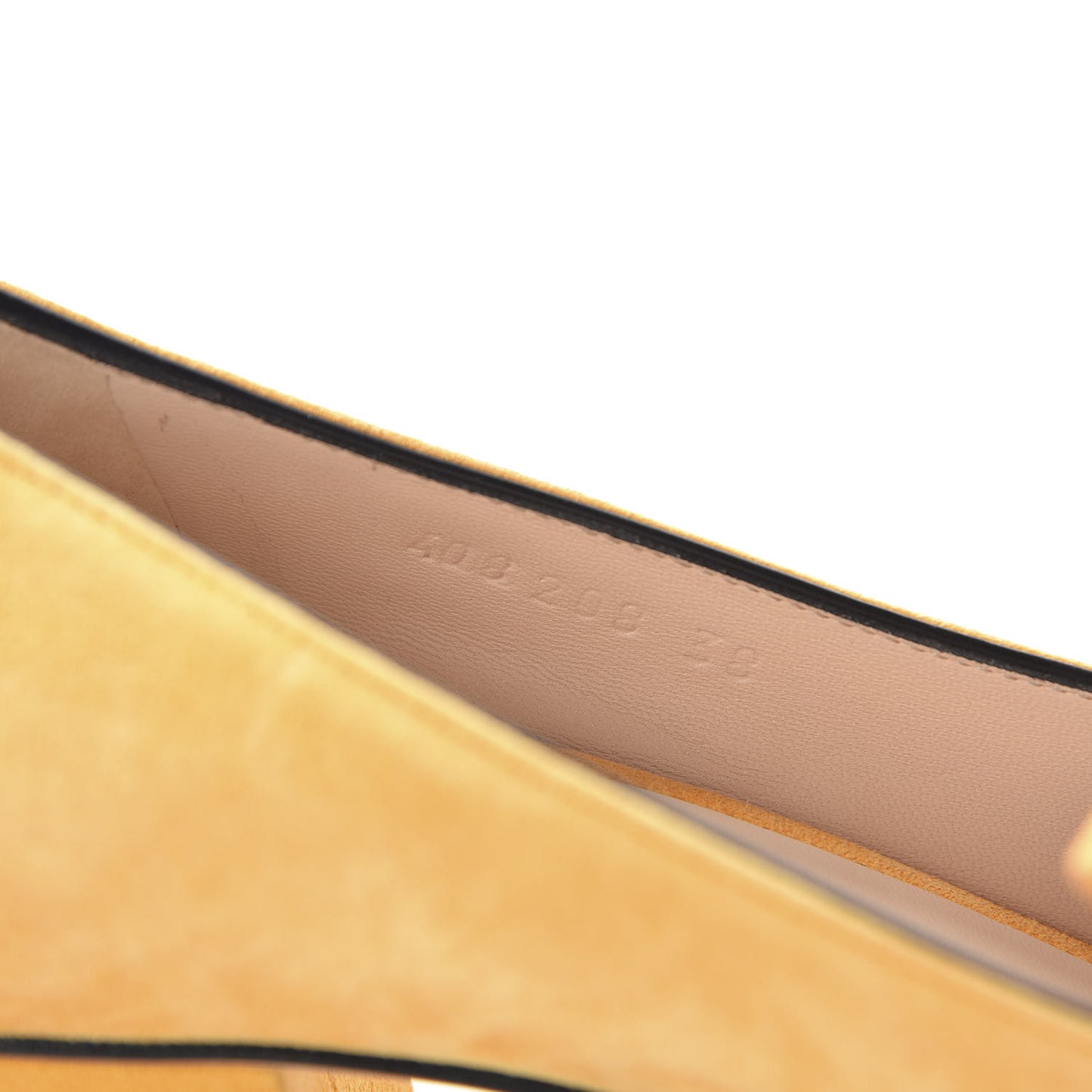 Kid Scamosciato GG Marmont Fringe 50mm Loafer Pumps 38 Crystal Copper