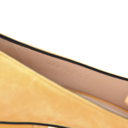 Gucci Kid Scamosciato GG Marmont Fringe 50mm Loafer Pumps 38 Crystal Copper 9 of 10