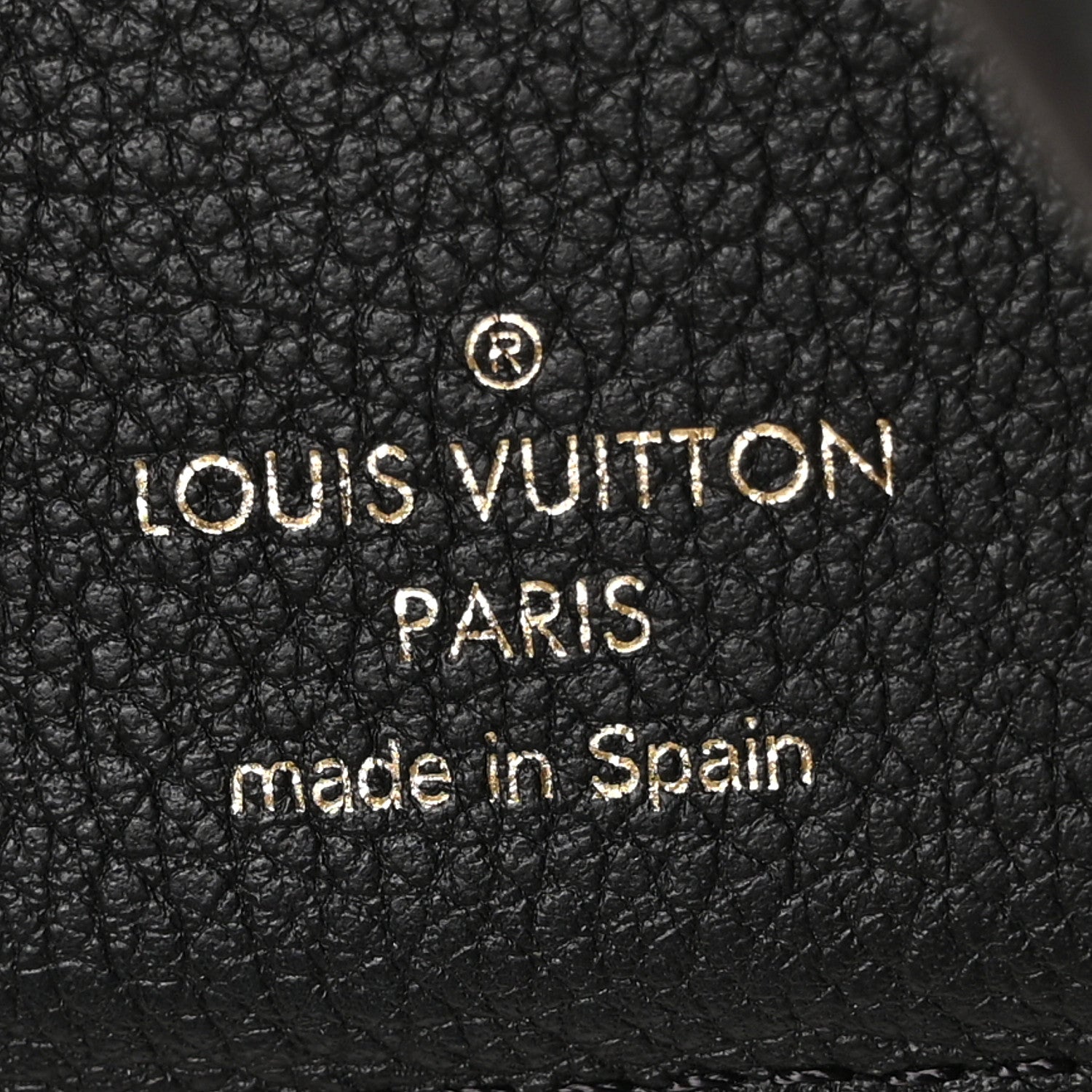 Louis Vuitton Grained Calfskin Monogram Double V Compact Wallet Black 6 of 9