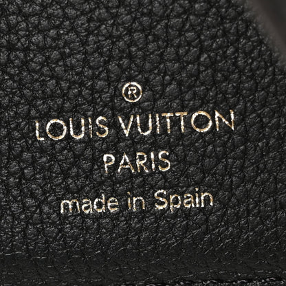 Louis Vuitton Grained Calfskin Monogram Double V Compact Wallet Black 6 of 9