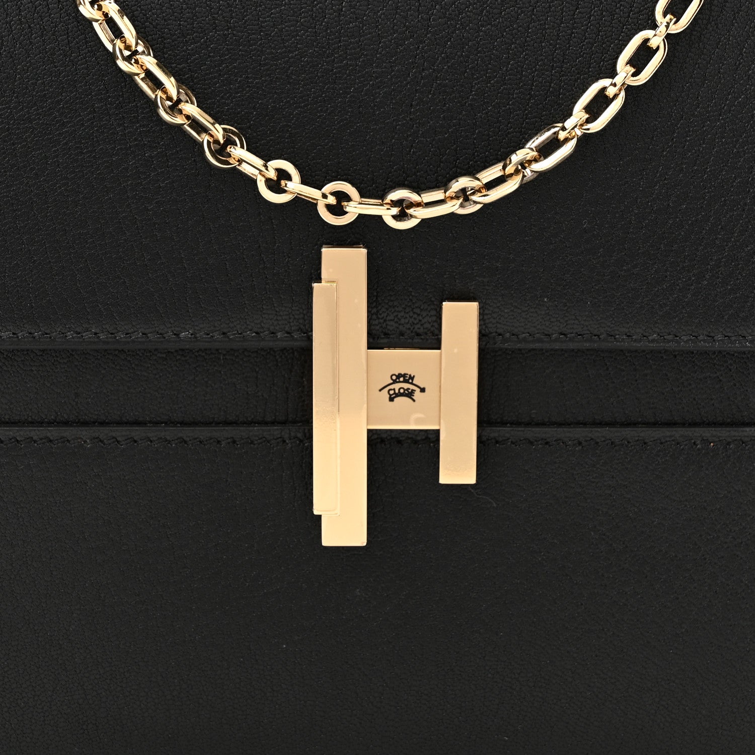 Hermes Chevre Chamkila Cinhetic Boxy Top Handle Bag Black 9 of 11