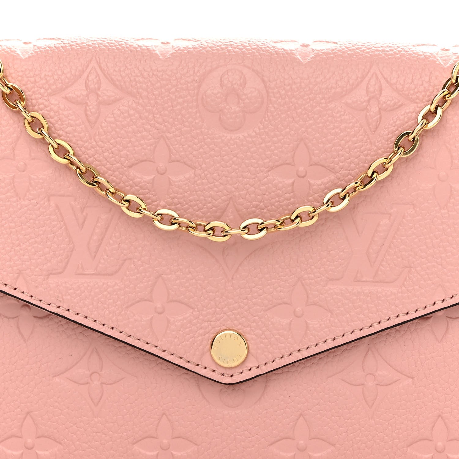 Louis Vuitton Empreinte Pochette Felicie Chain Wallet Rose Poudre 8 of 10