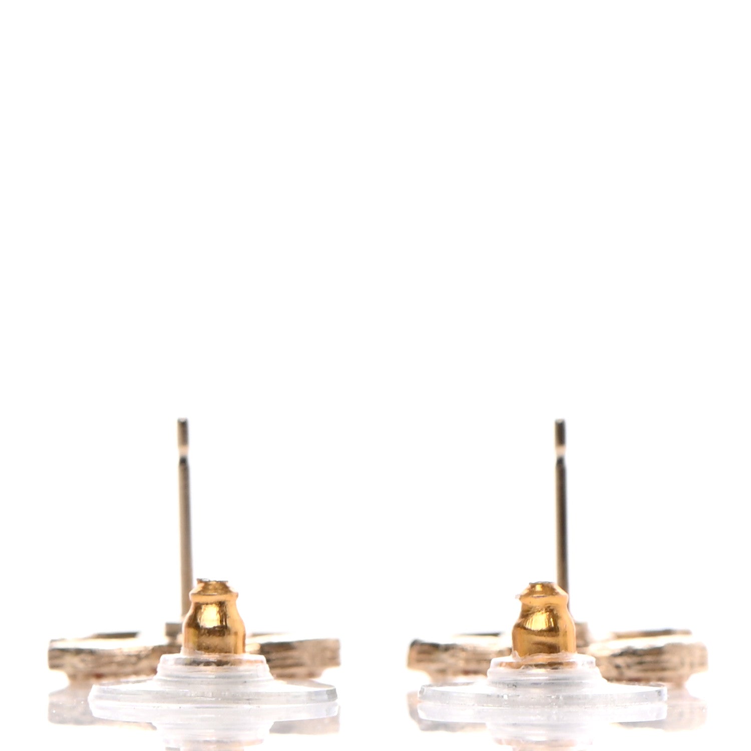 Chanel Crystal CC Earrings Gold Multicolor 3 of 4