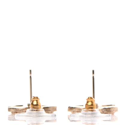 Chanel Crystal CC Earrings Gold Multicolor 3 of 4