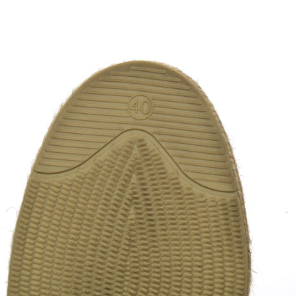 Chanel Canvas Espadrille Flower Wedges 40 Black 9 of 9