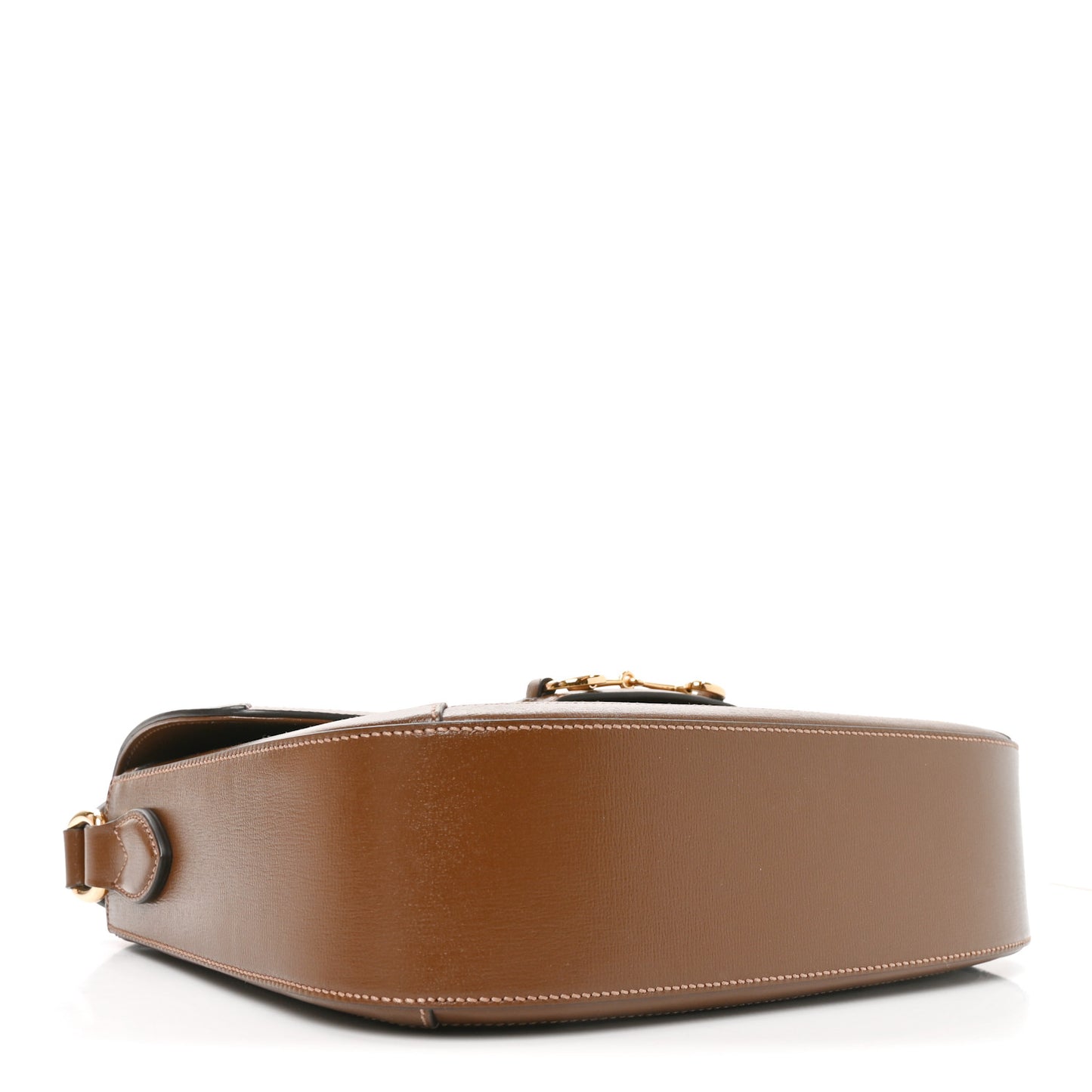 GG Supreme Monogram Azalea Calfskin Web Medium Horsebit 1955 Shoulder Bag Beige Ebony Brown Sugar