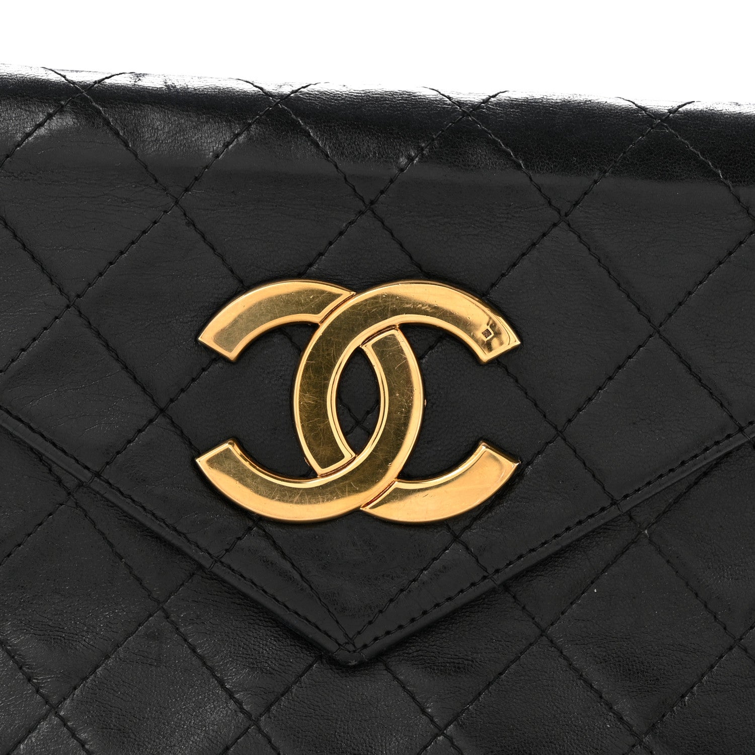 Chanel Lambskin Quilted Envelope Flap Black 14 of 18