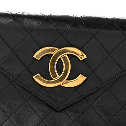 Chanel Lambskin Quilted Envelope Flap Black 14 of 18