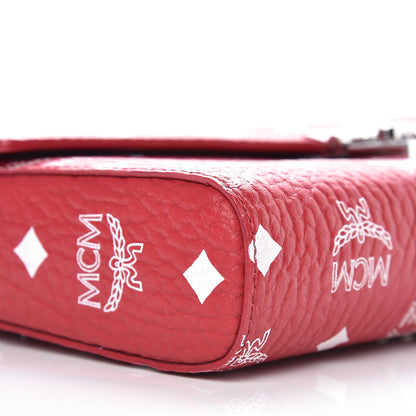 MCM Visetos Monogram Medium Millie Crossbody Bag Ruby Red 7 of 8
