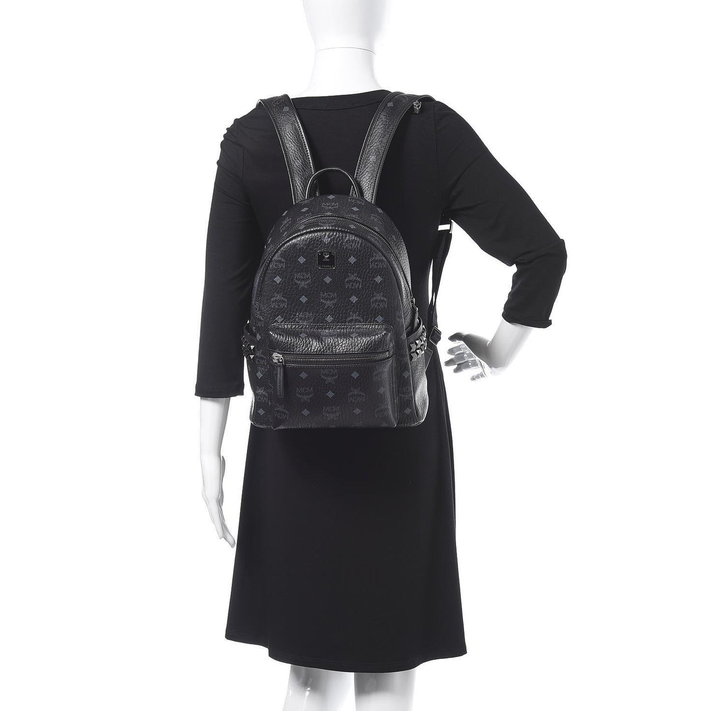Visetos Small Side Stud Stark Backpack Black