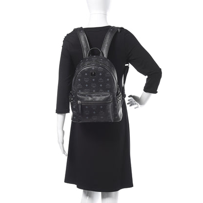 MCM Visetos Small Side Stud Stark Backpack Black 2 of 9