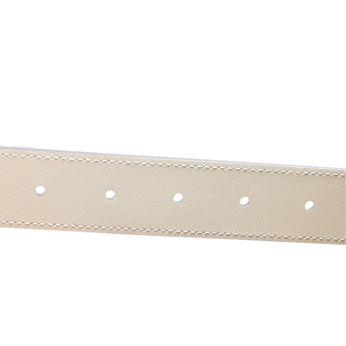 Gucci Metallic Calfskin Mirror Interlocking G 30mm Belt 100 40 Silver 4 of 6