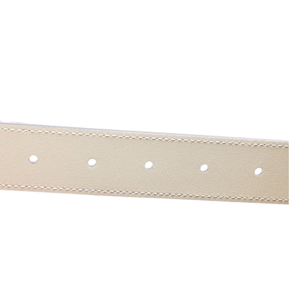 Gucci Metallic Calfskin Mirror Interlocking G 30mm Belt 100 40 Silver 4 of 6