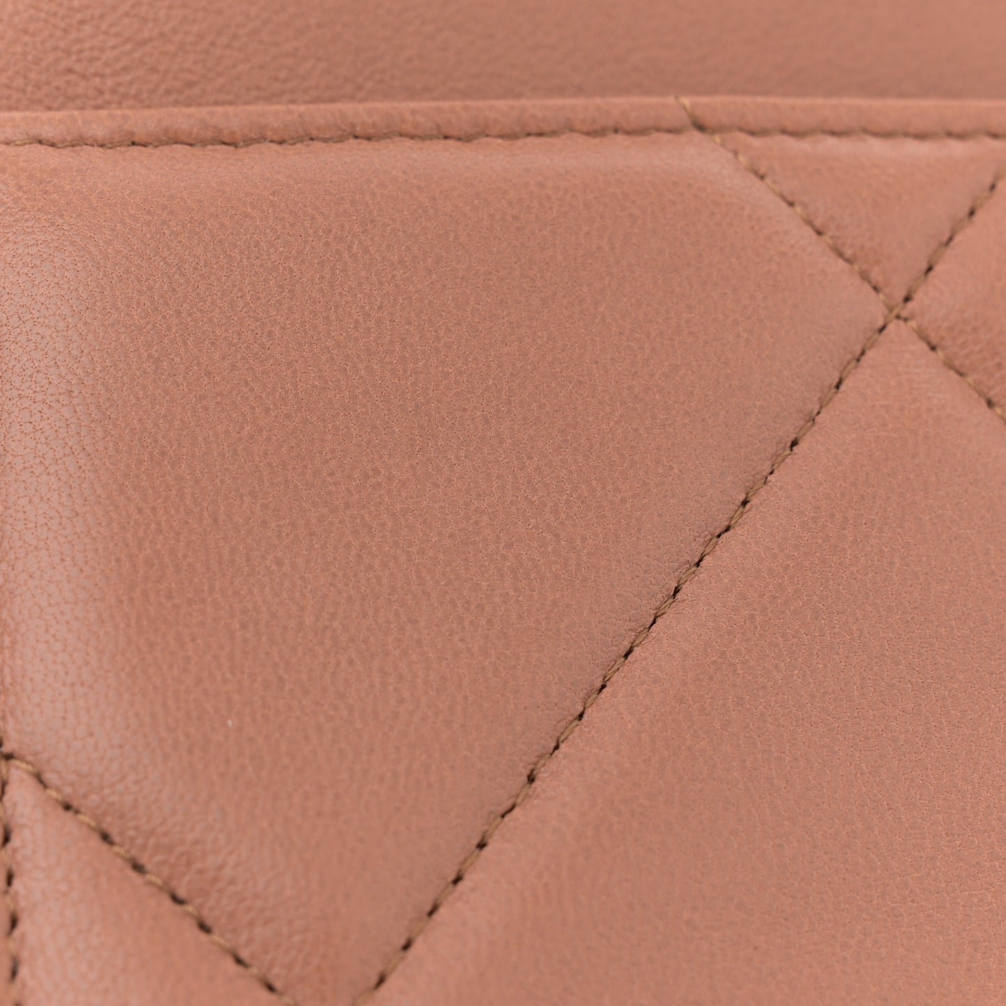 Lambskin Quilted Chanel 19 Wallet On Chain WOC Brown