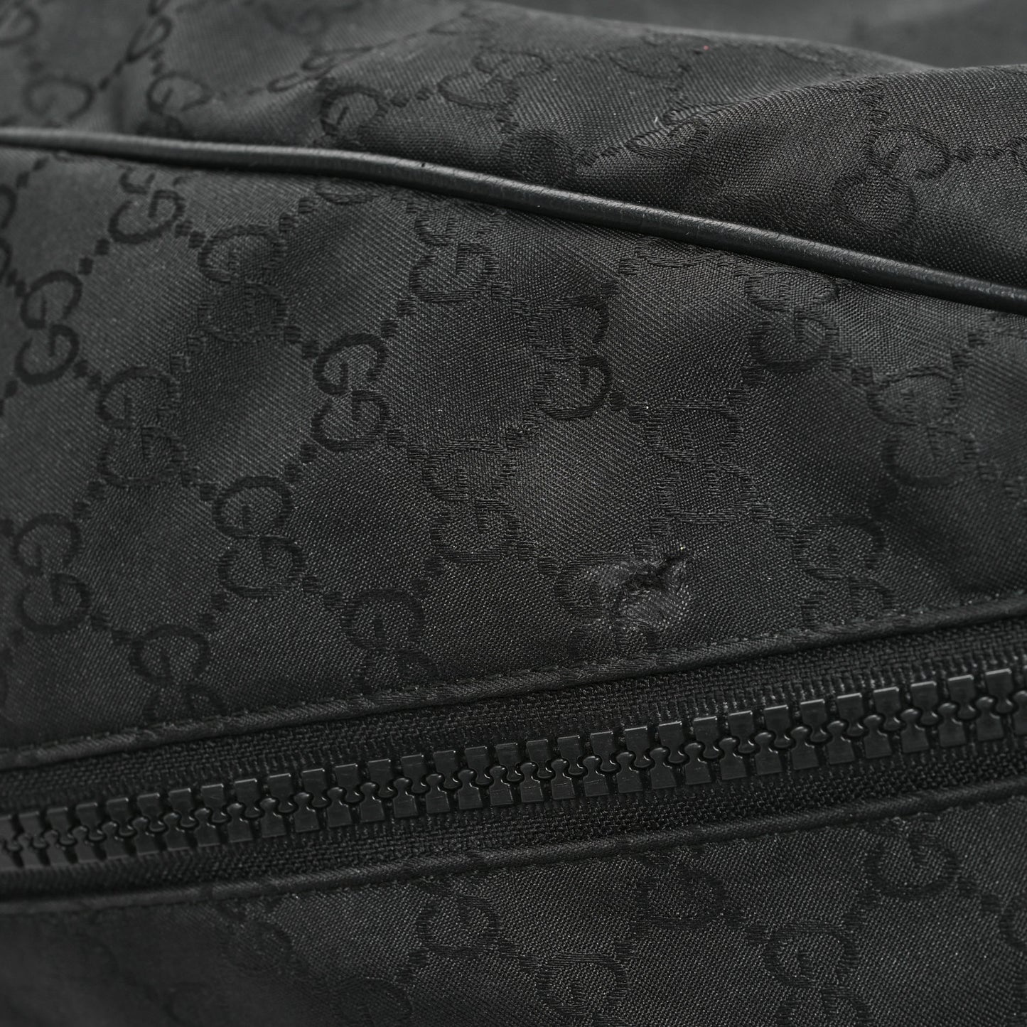 Nylon Monogram Slim Backpack Black