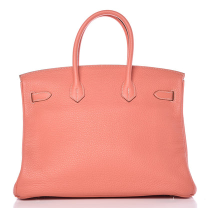 Hermes Taurillon Clemence Birkin 35 Crevette 4 of 36