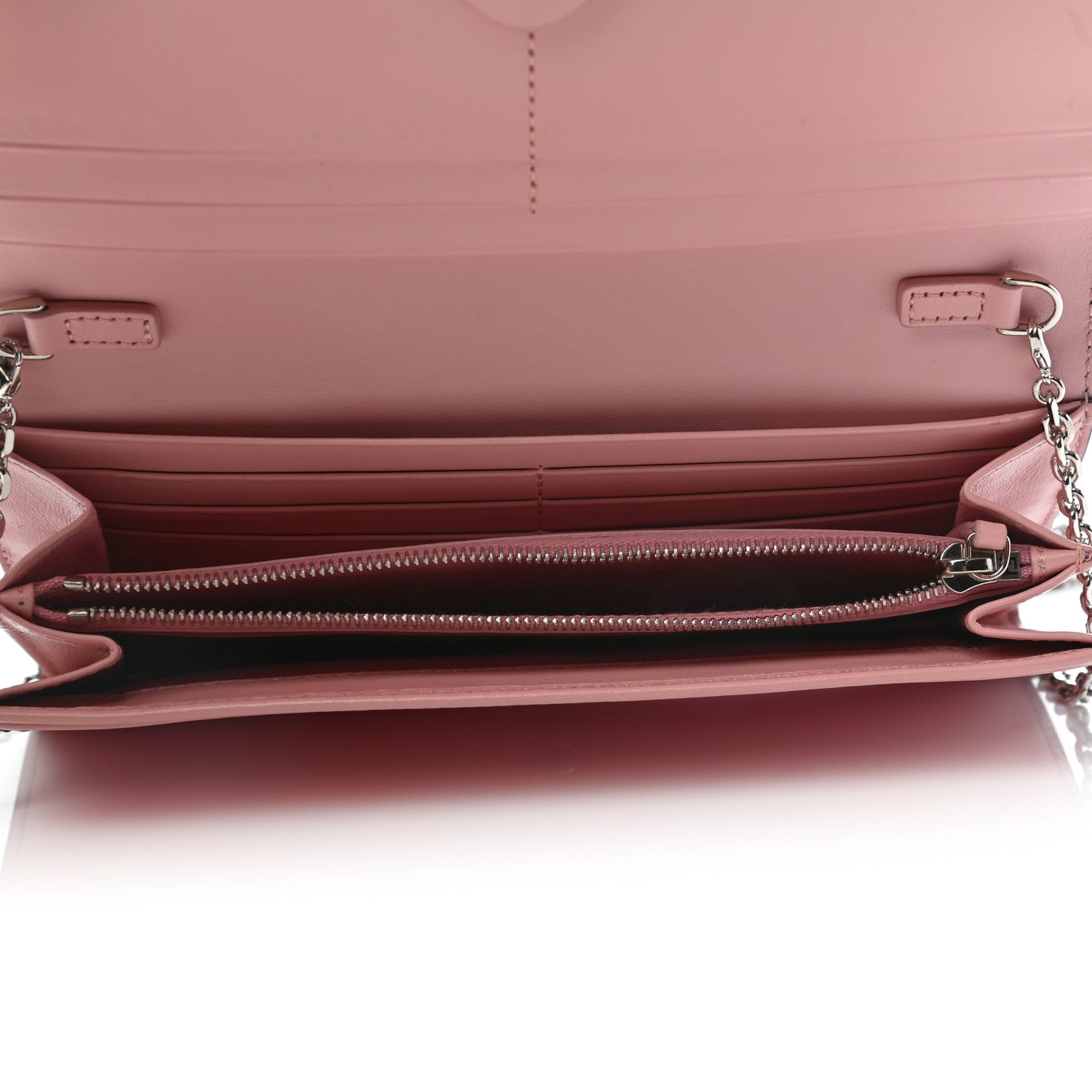 Fendi Vitello Elite Century Hypnoteyes Studded Continental Wallet On Chain Bubblegum Multicolor 5 of 7