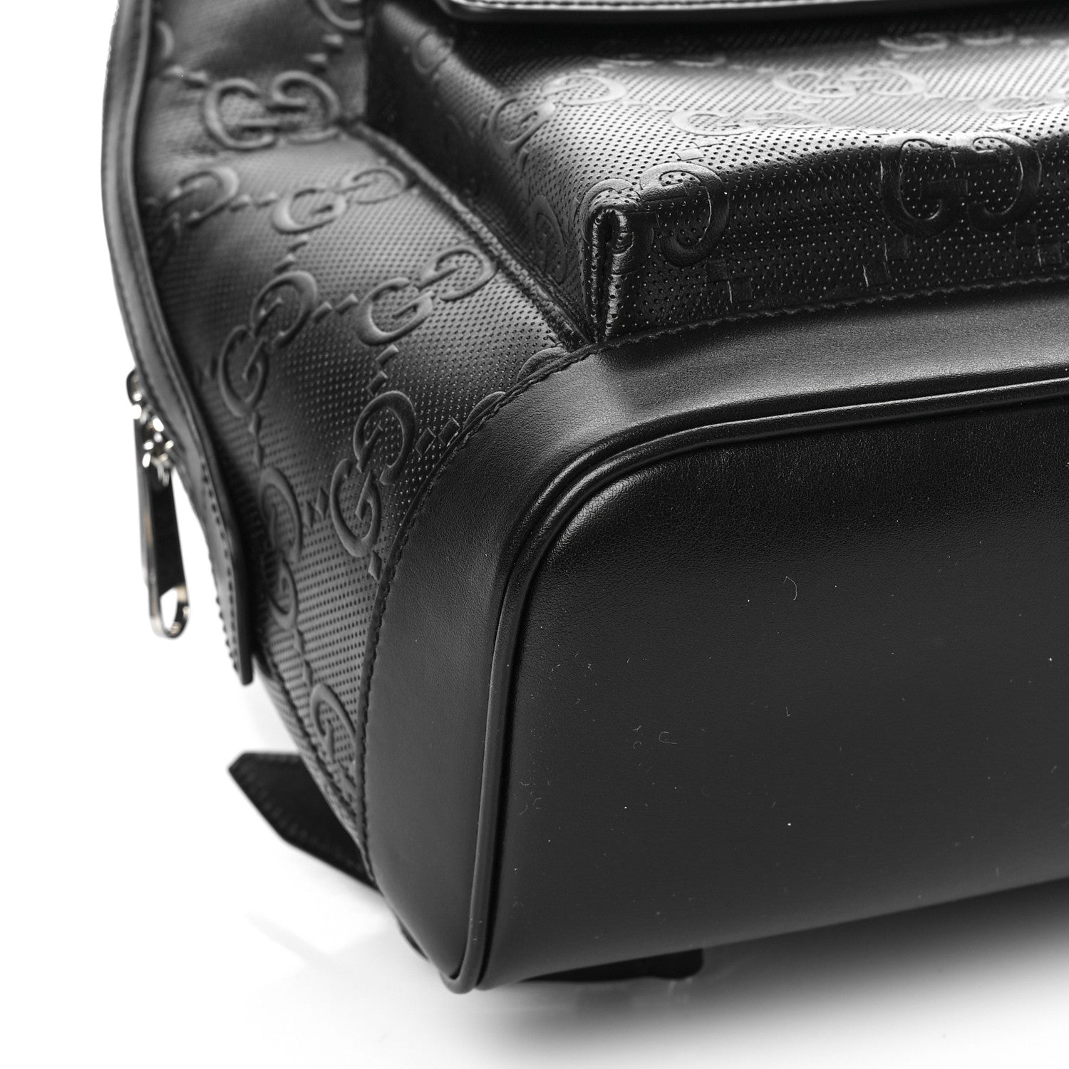 Gucci Calfskin GG Tennis Embossed Backpack Black 8 of 9