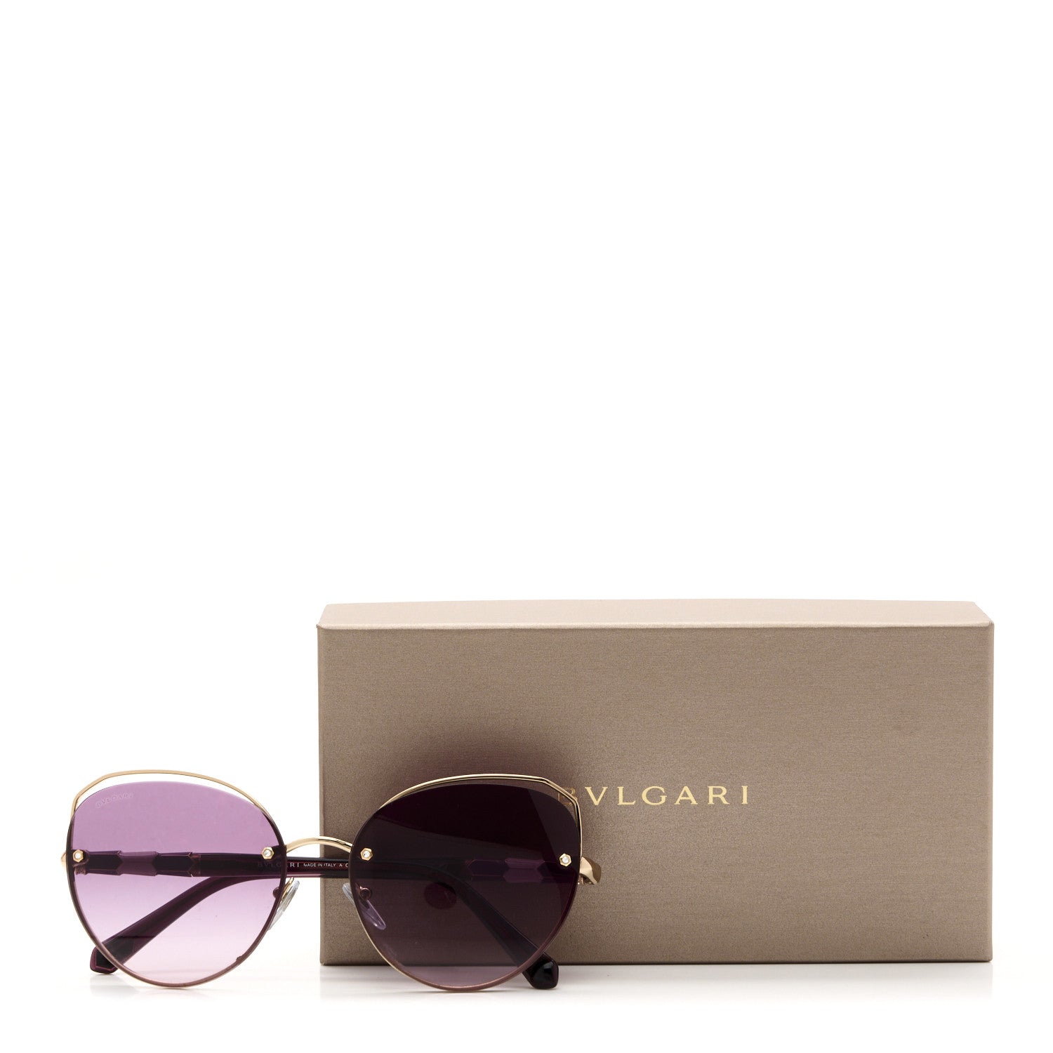 Bulgari Metal Enamel 6136-B Sunglasses Purple 5 of 5