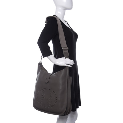 Hermes Taurillon Clemence Evelyne III TGM Etain 2 of 10