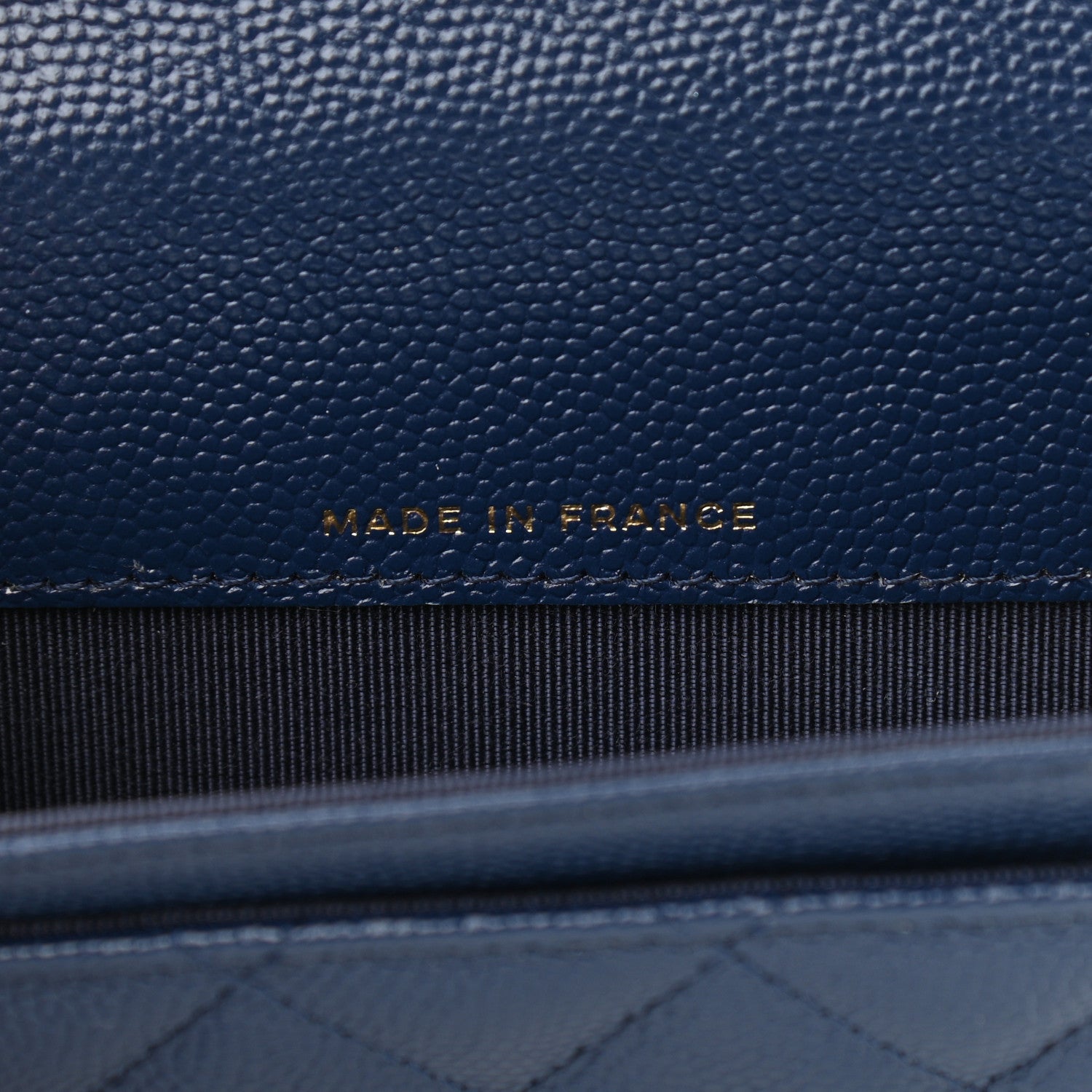 Chanel Caviar Quilted Flap Card Holder Navy Blue 7 of 9